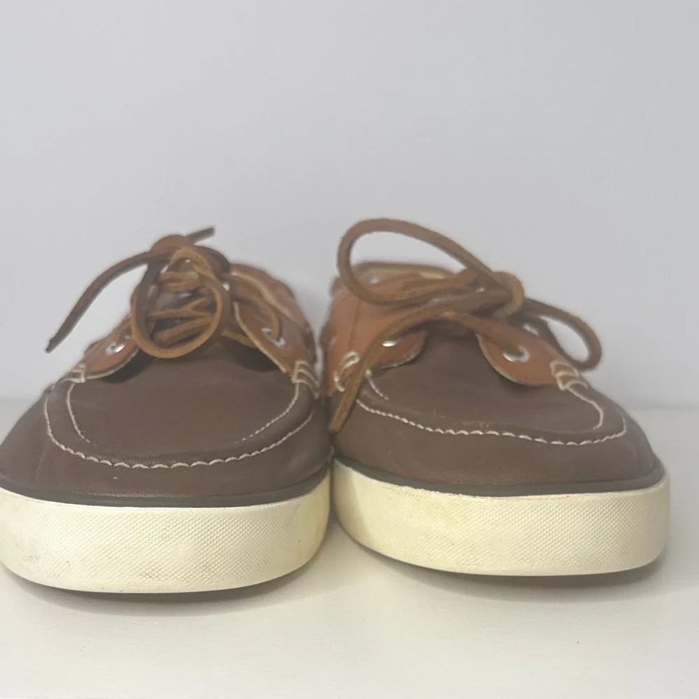 Polo Ralph Lauren Brown and Tan Boat Shoes